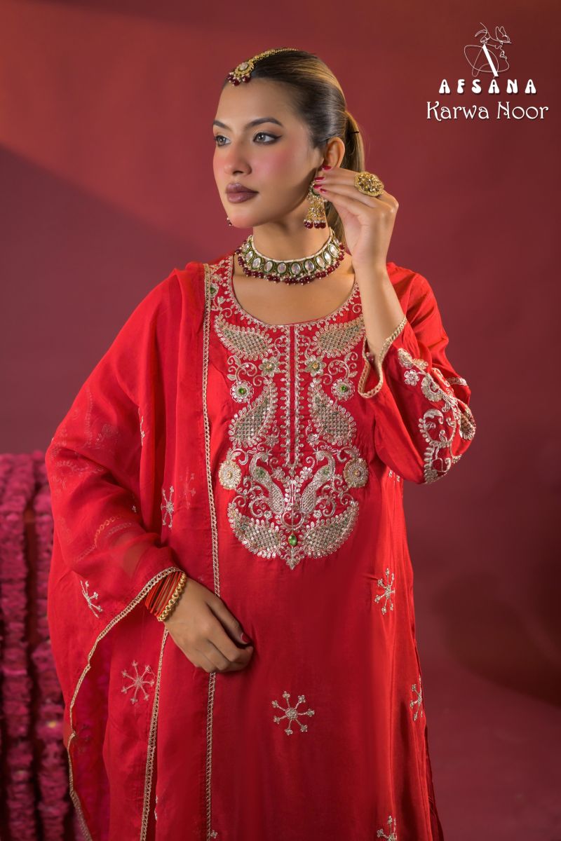 Afsana Afsana Karwa Noor Russian Silk Salwar Suit Set