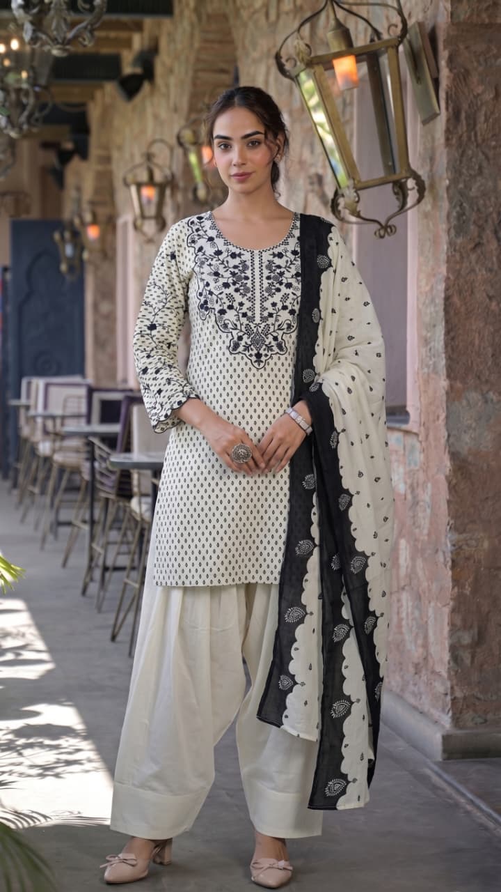Afsana Lemika Cambric Cotton Salwar Suit Set
