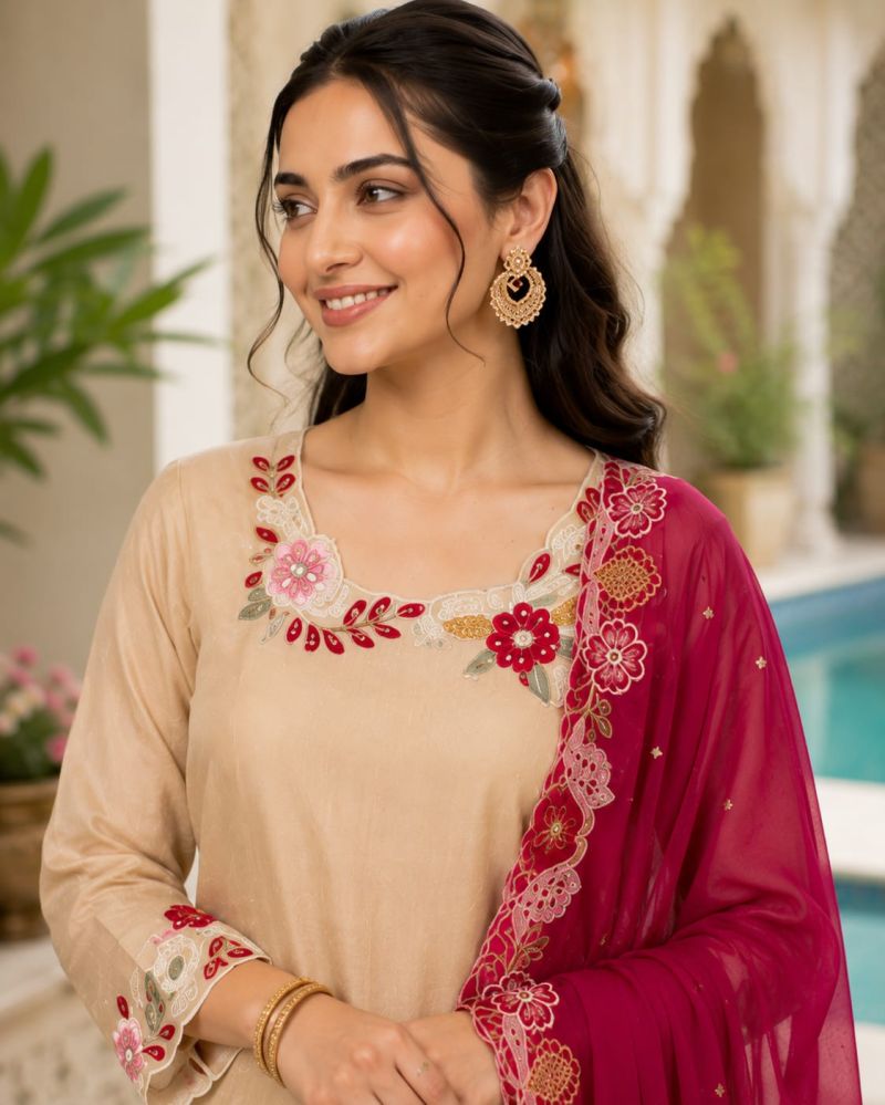 Afsana Preeti Viscose Simar Embroidered Stitched Farshi Salwar Suit Set - Amrah Wholesale