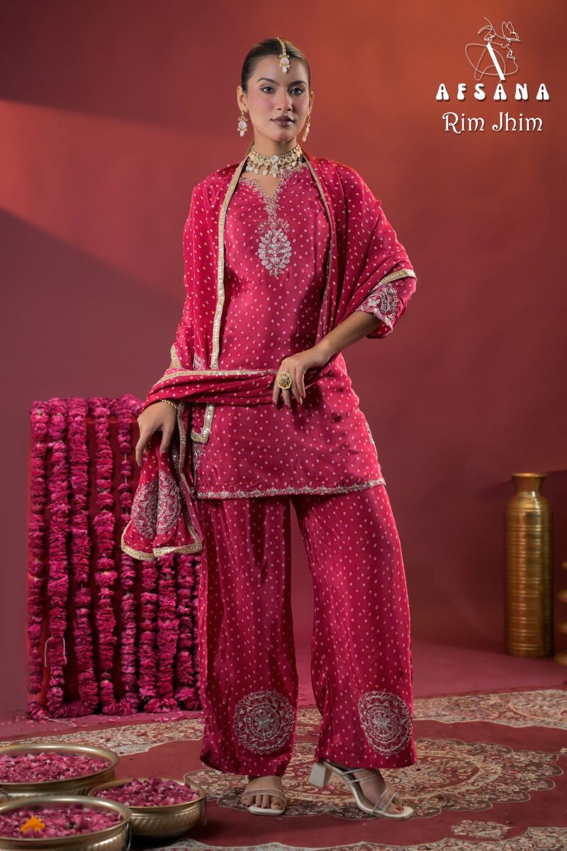 Afsana Afsana Rim Jhim Crepe Salwar Suit Set