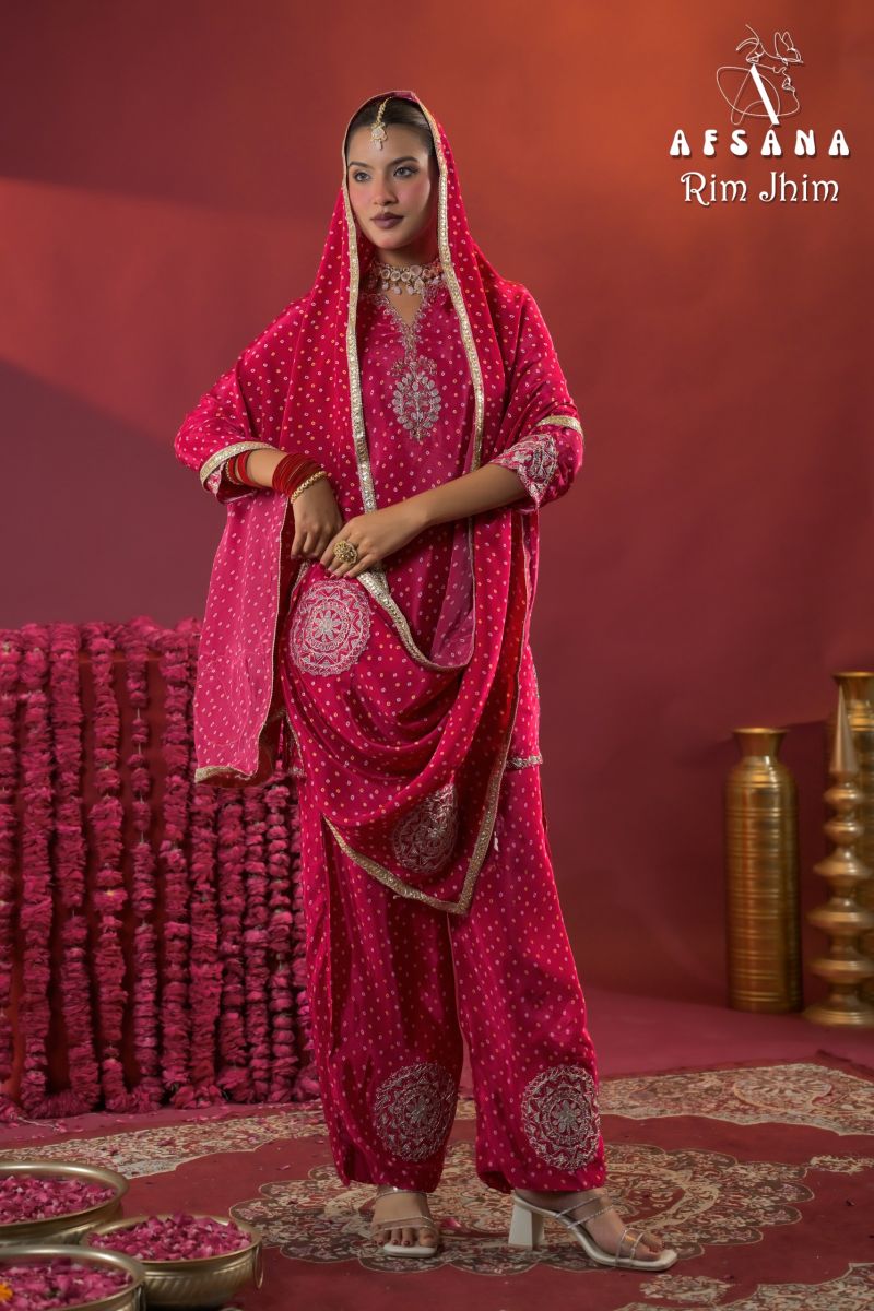 Afsana Afsana Rim Jhim Crepe Salwar Suit Set