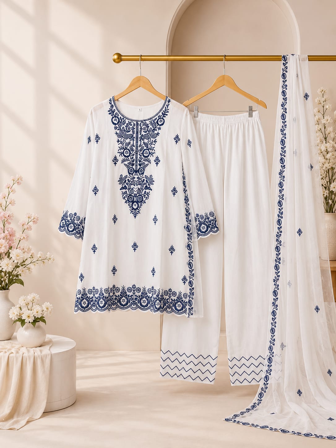 Afsana Rishika Farshi Viscose Rayon Embroidered Salwar Suit Set - Amrah Wholesale