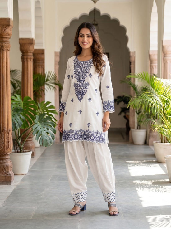 Afsana Rishika Farshi Viscose Rayon Embroidered Salwar Suit Set - Amrah Wholesale