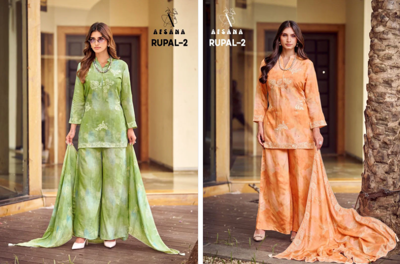 Afsana Rupal Vol 2 Pure Bemberg Silk Muslin Salwar Suit Set