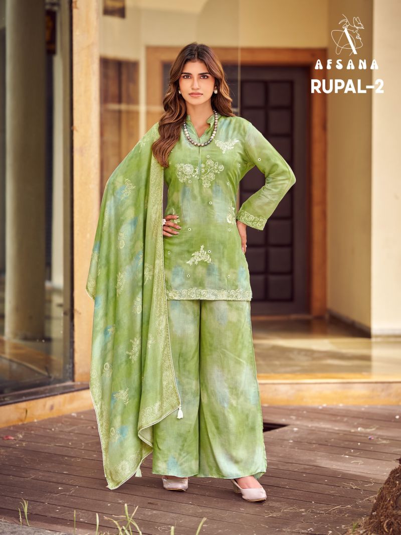 Afsana Rupal Vol 2 Pure Bemberg Silk Muslin Salwar Suit Set
