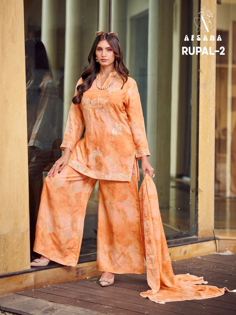 Afsana Rupal Vol 2 Pure Bemberg Silk Muslin Salwar Suit Set