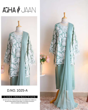 Aghajaan 1025 Fancy Embroidered Hand Work Salwar Suit Set