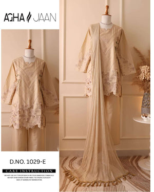 Aghajaan 1029 Cotton Embroidery Cutwork Salwar Suit Set