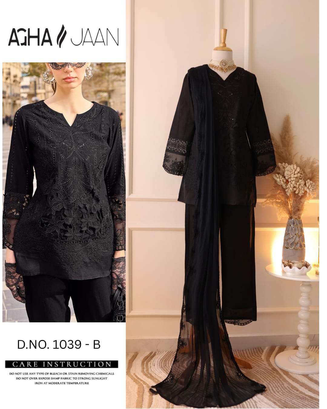 AGHAJAAN 1039 Cotton Embroidered Full Stitched Salwar Suit Set - Amrah Wholesale