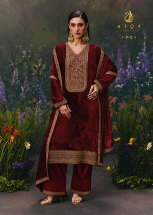 Aiqa Lifestyle Divine Elegance Premium Velvet Dress Material