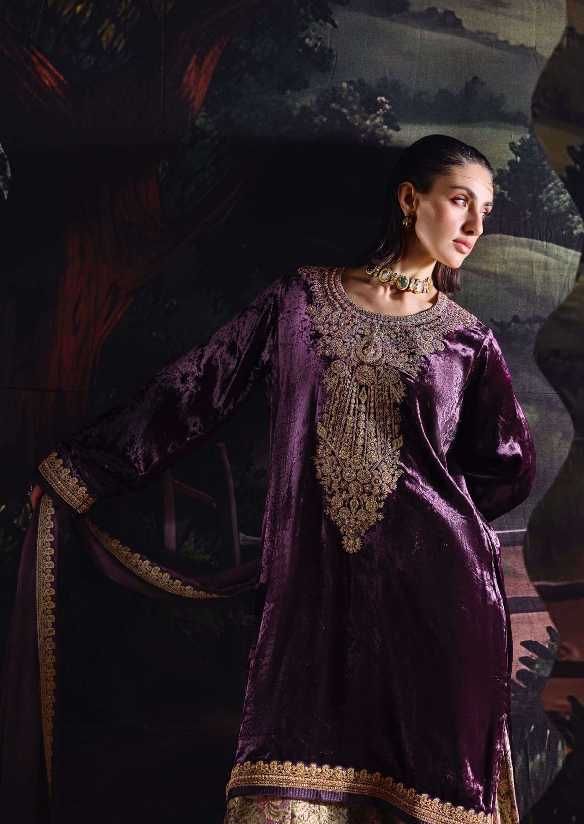 Aiqa Lifestyle House Of Grace Velvet Dress Material