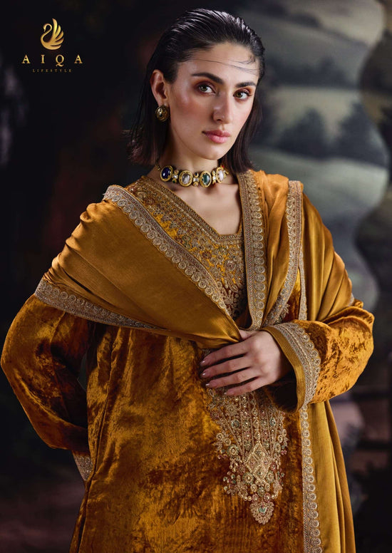 Aiqa Lifestyle House Of Grace Velvet Dress Material