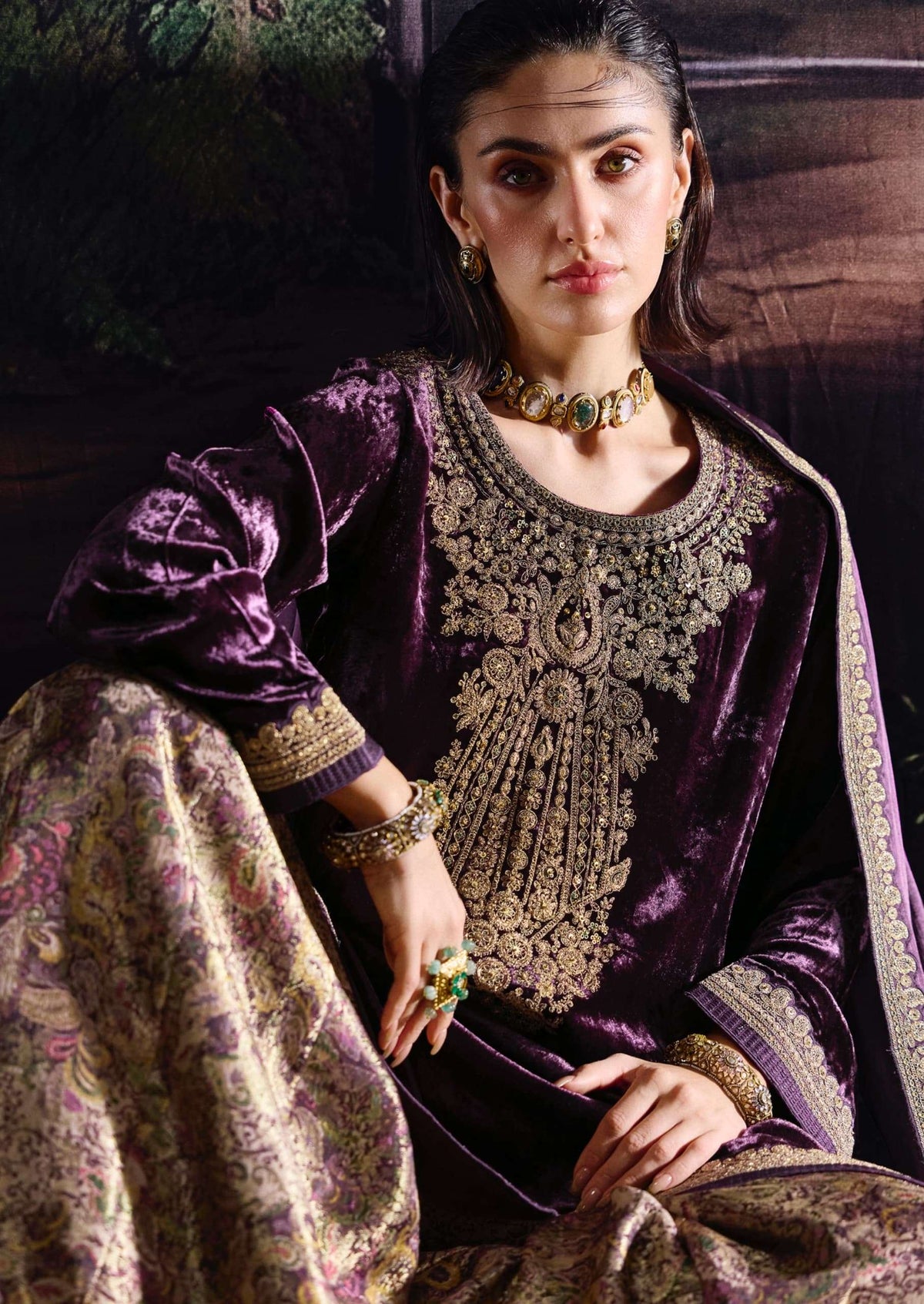 Aiqa Lifestyle House Of Grace Velvet Dress Material