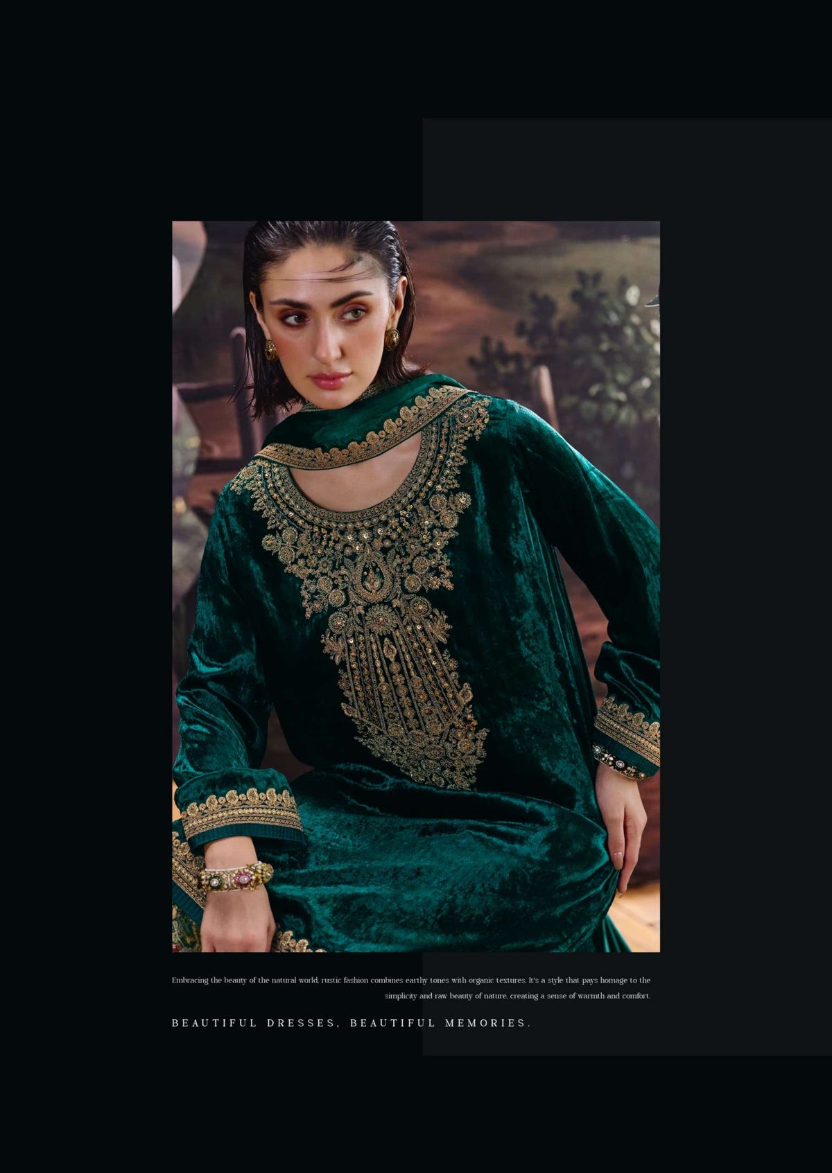 Aiqa Lifestyle House Of Grace Velvet Dress Material