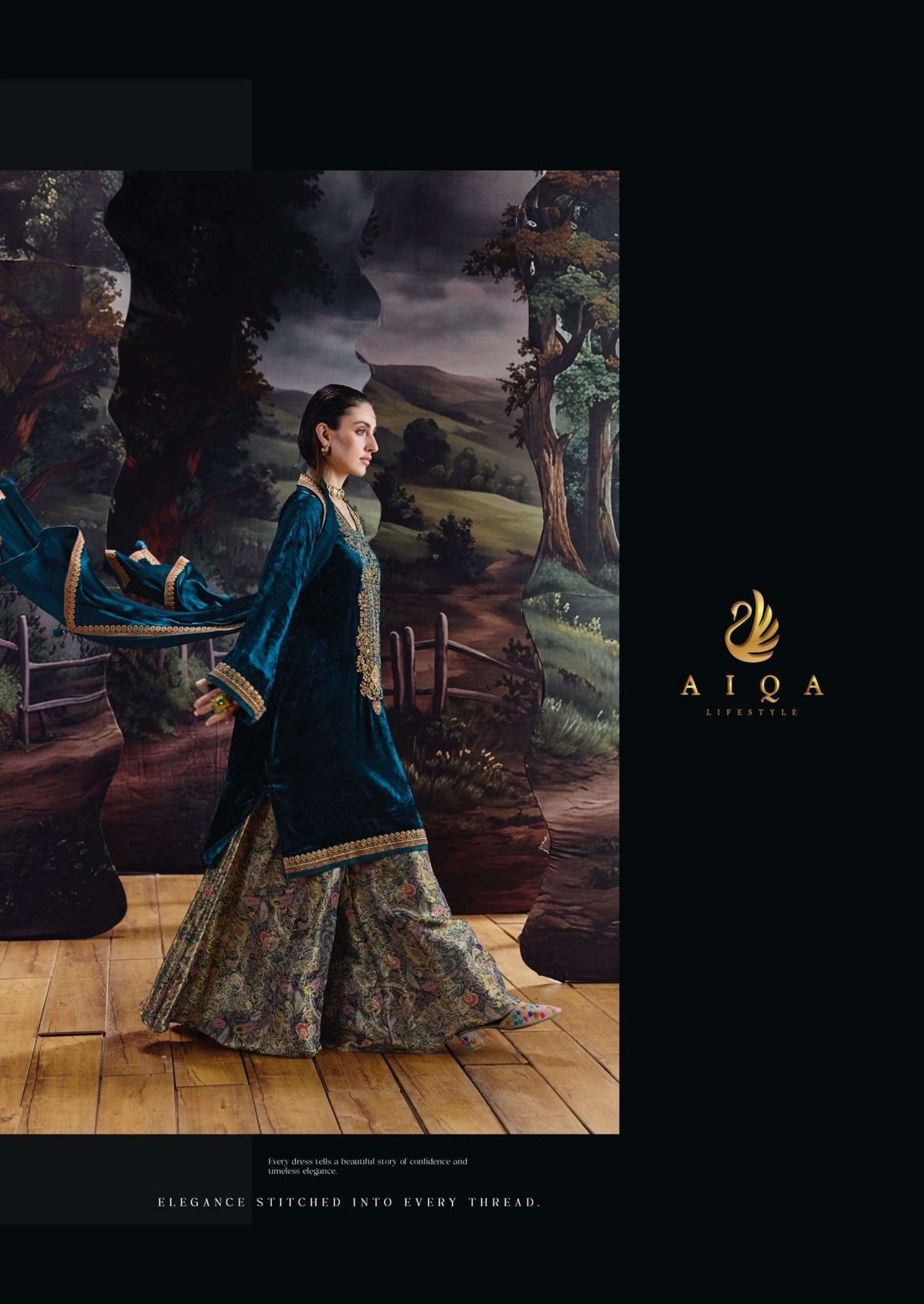Aiqa Lifestyle House Of Grace Velvet Dress Material