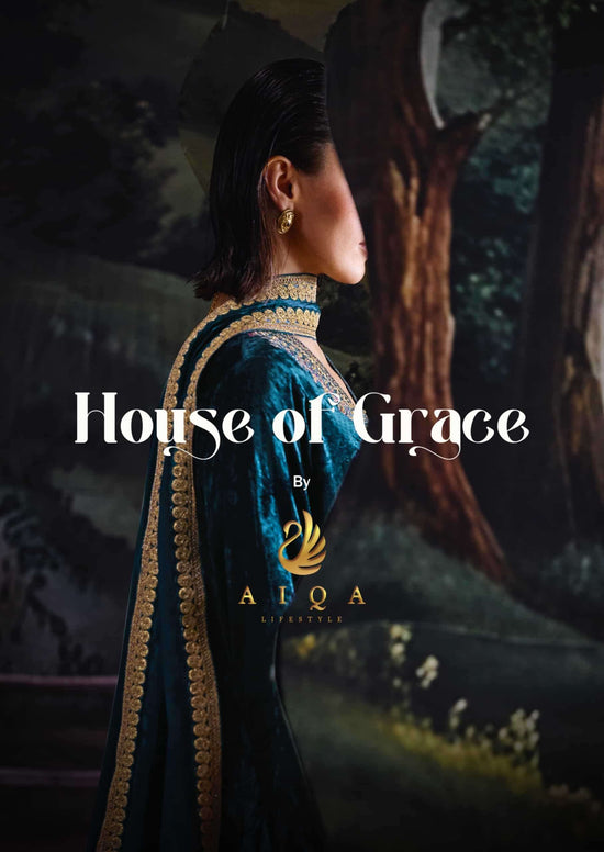 Aiqa Lifestyle House Of Grace Viscose Velvet Banarasi Silk Wedding Suit
