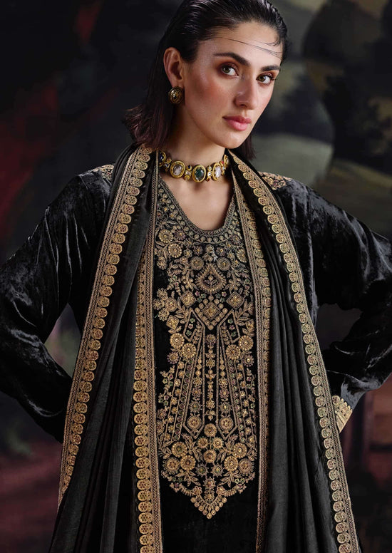 Aiqa Lifestyle House Of Grace Viscose Velvet Banarasi Silk Wedding Suit