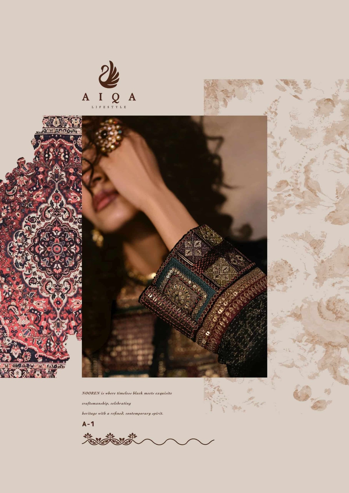 Aiqa Lifestyle Nooren Viscose Velvet Bemberg Tabby Silk Designer Suit