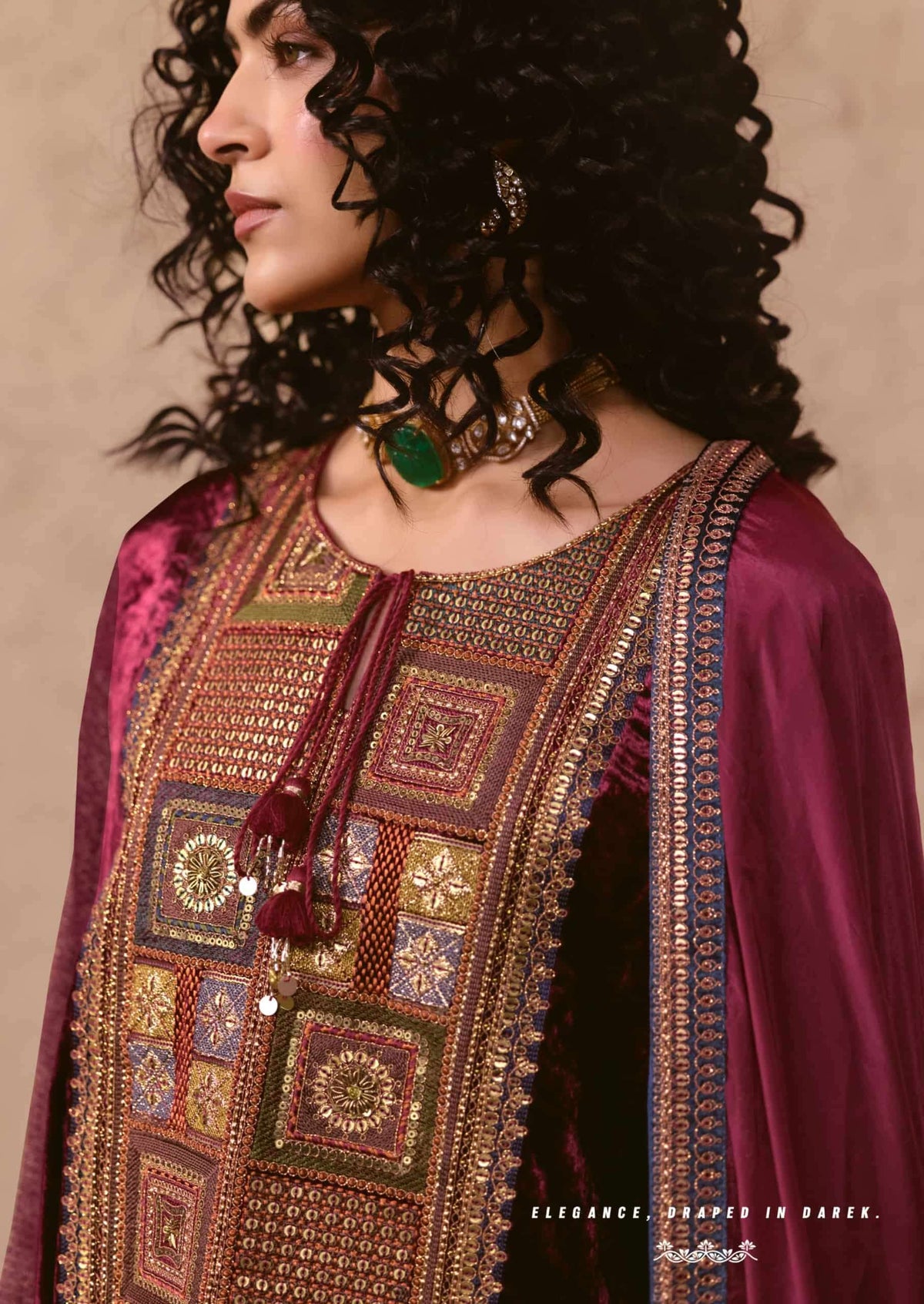 Aiqa Lifestyle Nooren Viscose Velvet Bemberg Tabby Silk Designer Suit