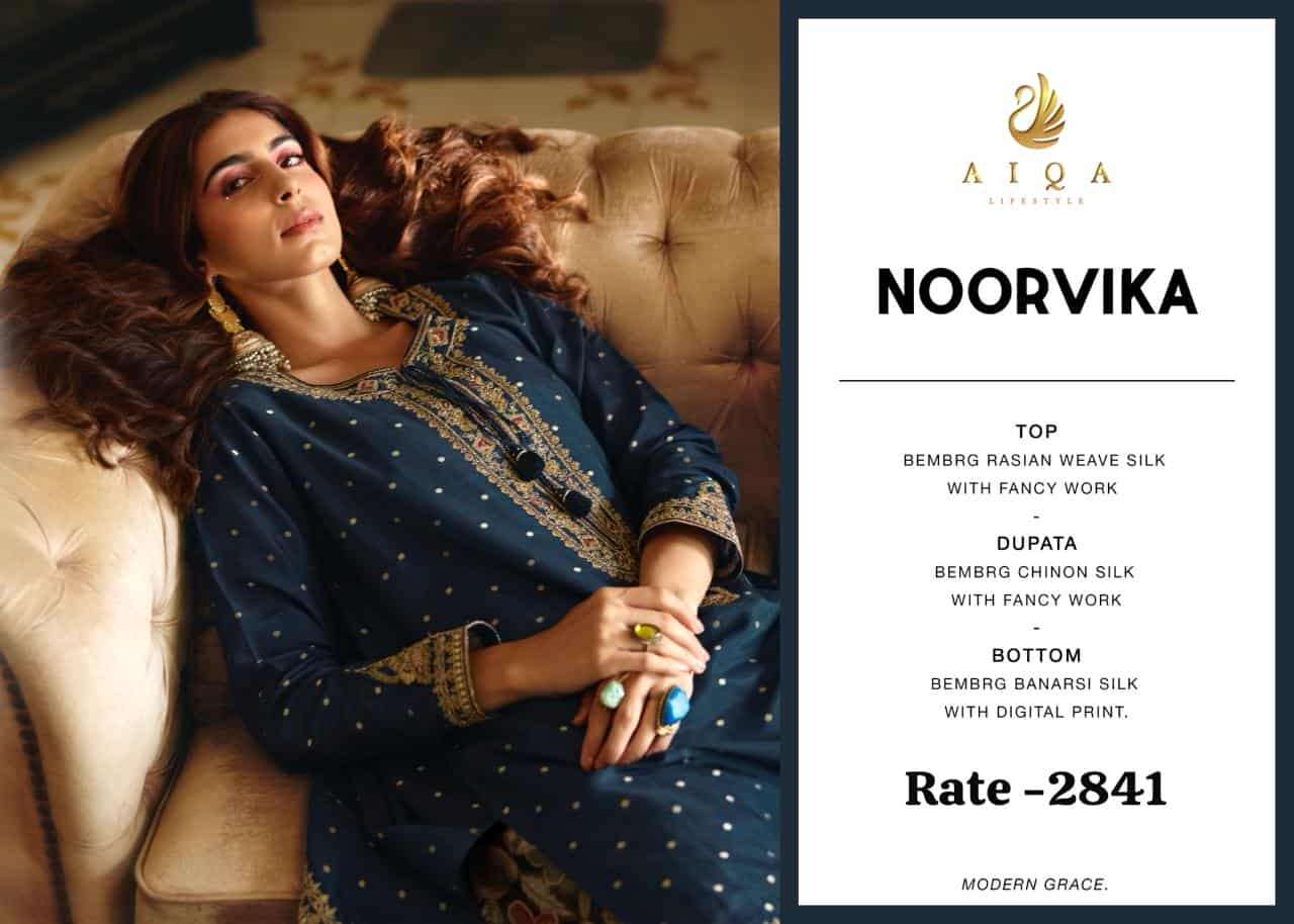 Aiqa Lifestyle Noorvika Russian Silk Dress Material - Amrah Wholesale