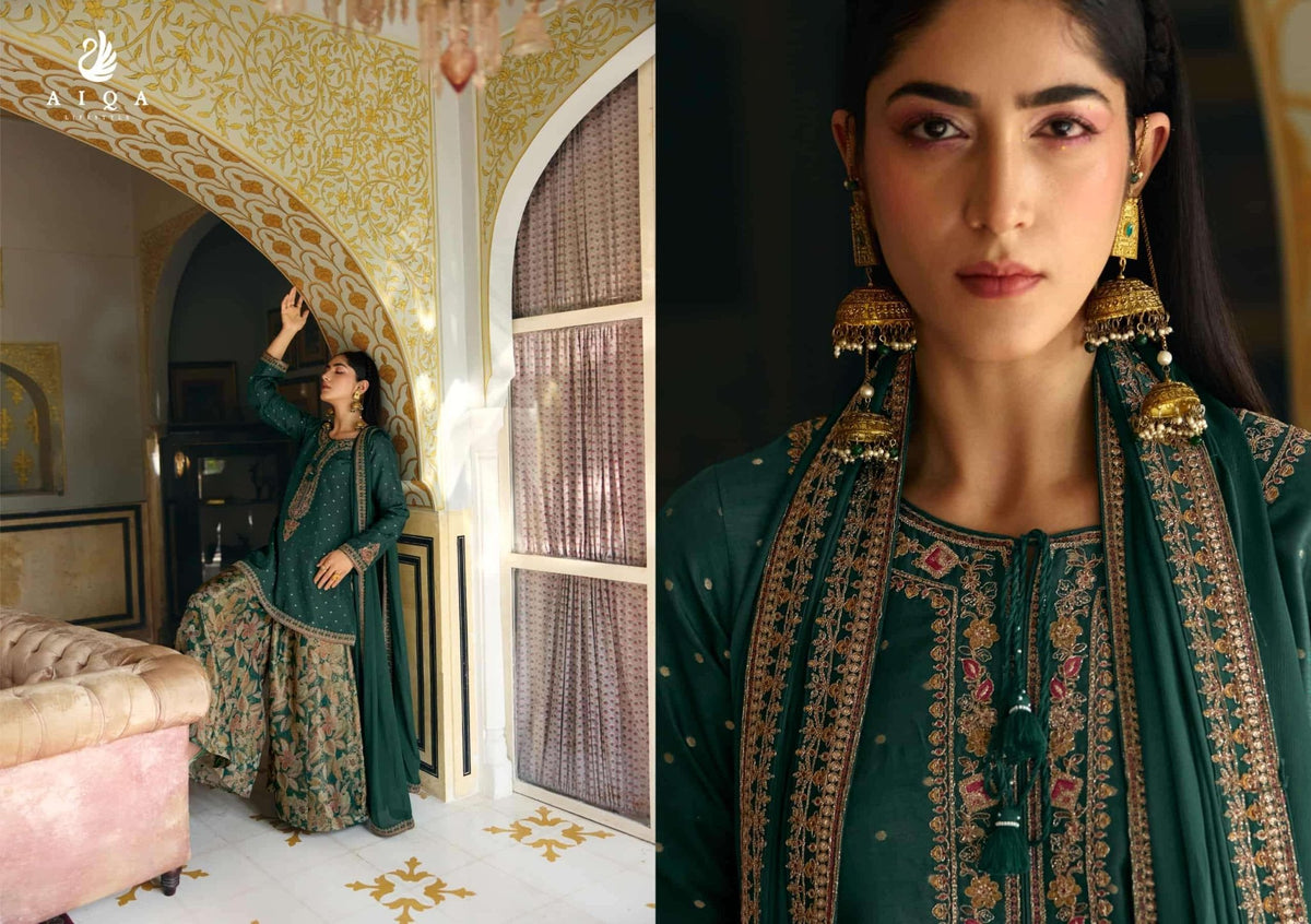 Aiqa Lifestyle Noorvika Russian Silk Dress Material - Amrah Wholesale