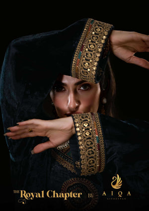 Aiqa Lifestyle The Royal Chapter Pure Viscose Velvet Dress Material