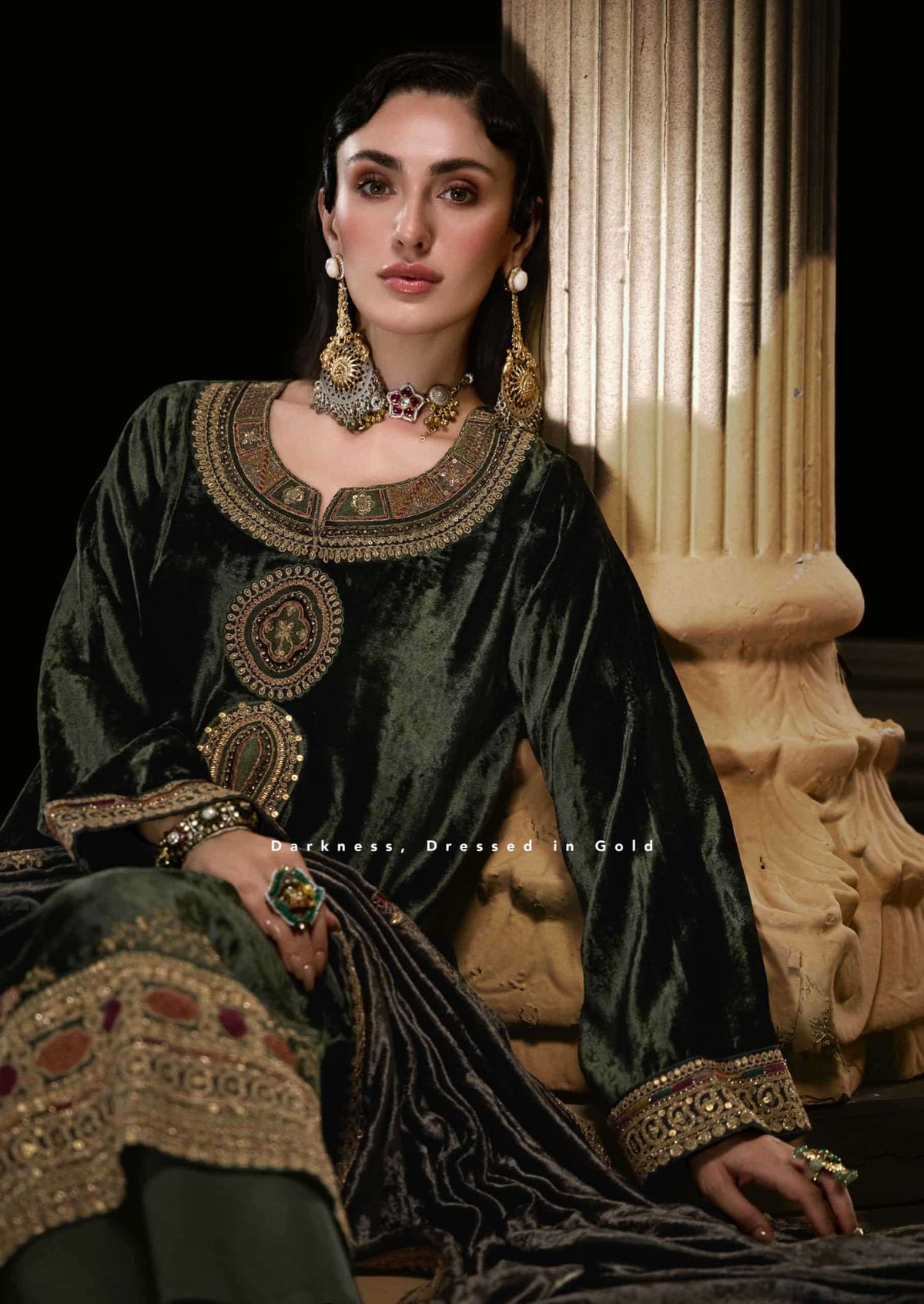 Aiqa Lifestyle The Royal Chapter Pure Viscose Velvet Dress Material