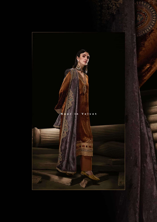 Aiqa Lifestyle The Royal Chapter Pure Viscose Velvet Dress Material