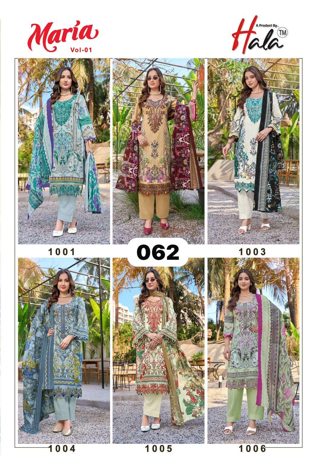 AL-HUDA FASHION GULAHMED LAWN VOL-062 Cotton Printed Lace Work Salwar Suit Set