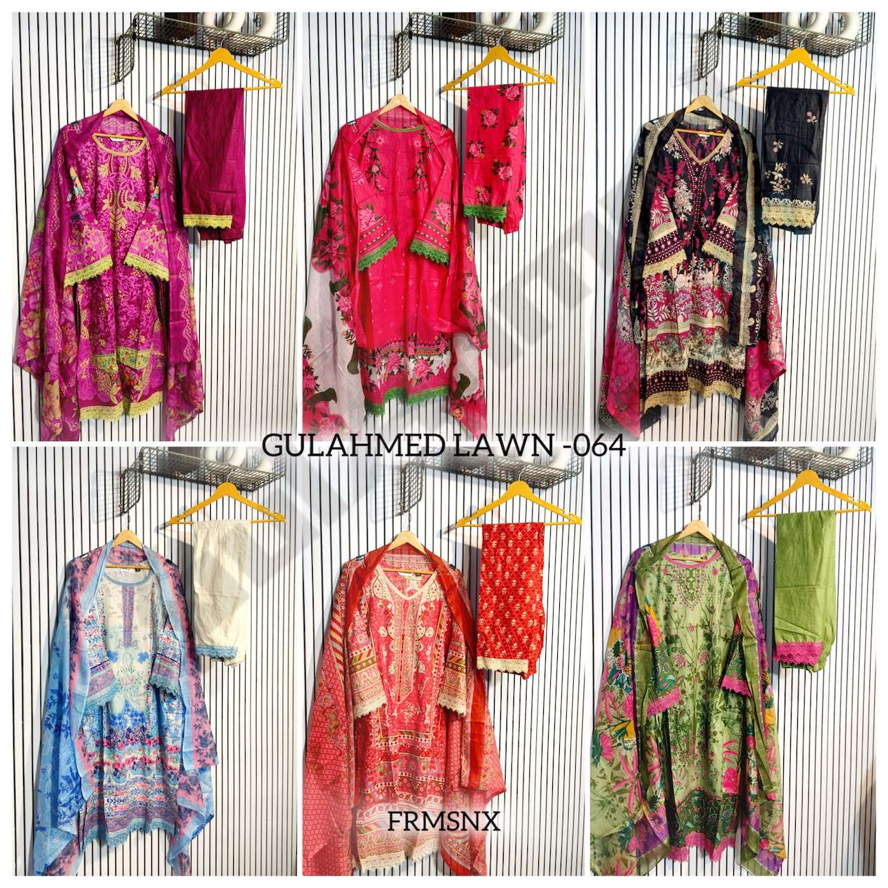 AL-HUDA FASHION GULAHMED LAWN VOL-064 Cotton Printed Lace Work Kurti Pant Dupatta Set - Amrah Wholesale