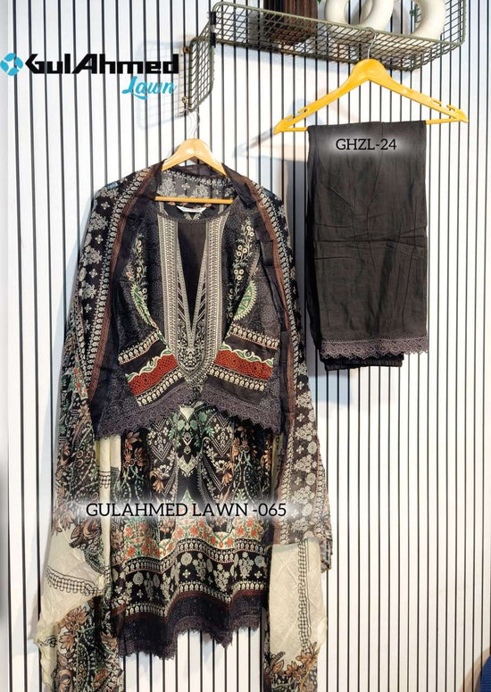 AL-HUDA FASHION Gulahmed Lawn Vol-065 Cotton Printed Lace Work Salwar Suit Set - Amrah Wholesale