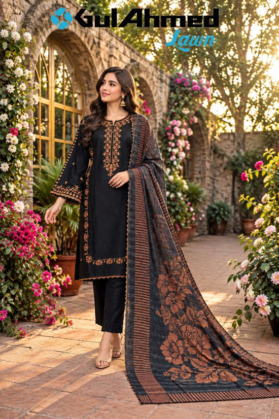 Al-Huda Fashion Gulahmed Lawn Vol-071 Rayon Salwar Suit Set
