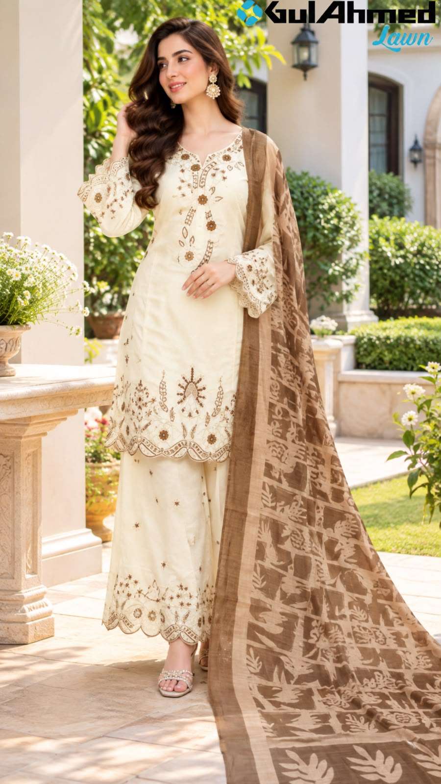 Al-Huda Fashion Gulahmed Lawn Vol-072 Roman Salwar Suit Set