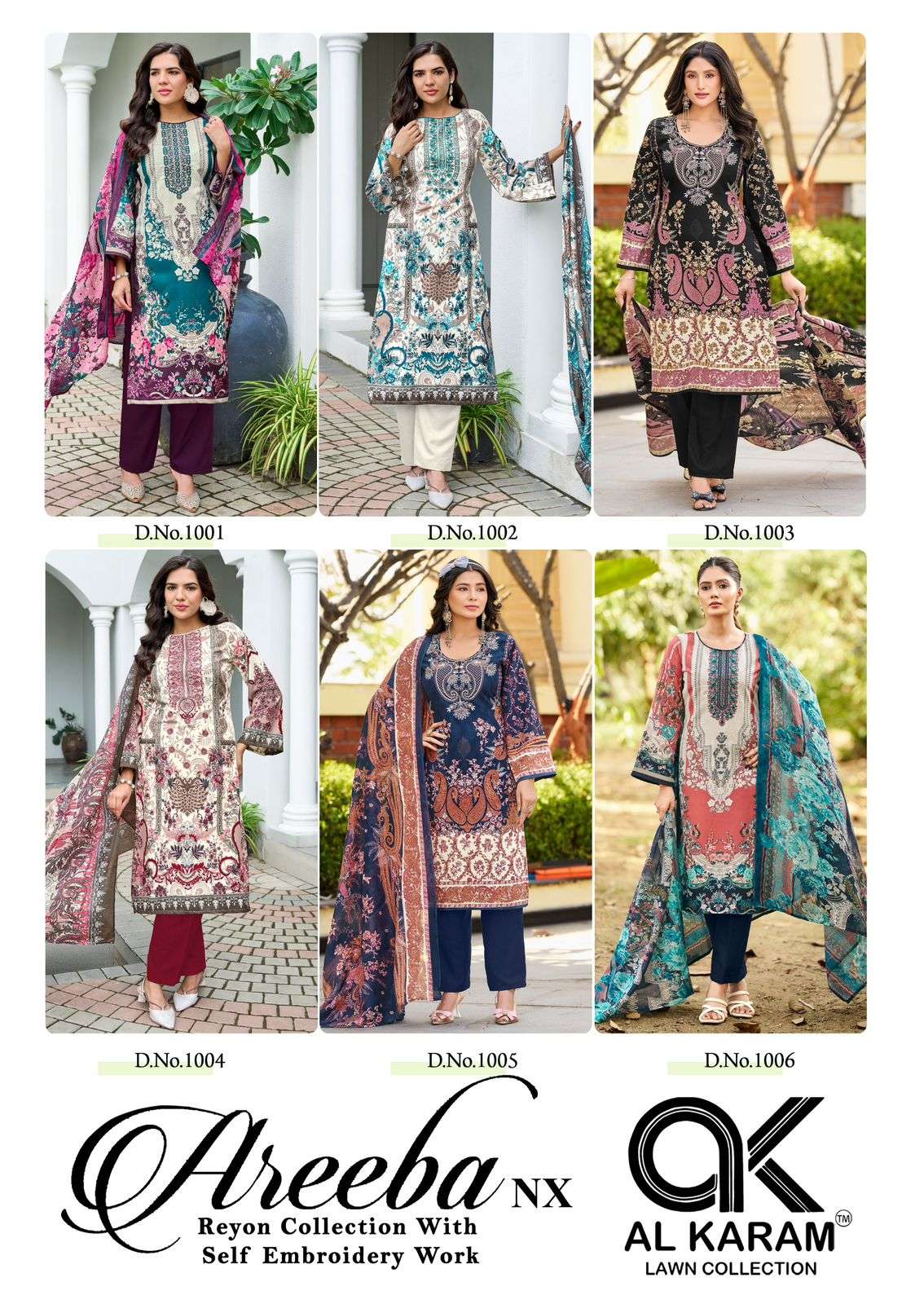 Al Karam Areeba Nx Rayon Cotton Pakistani Suit - Amrah Wholesale