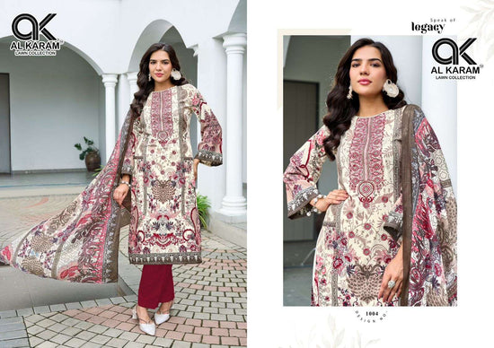 Al Karam Areeba Nx Rayon Cotton Pakistani Suit - Amrah Wholesale