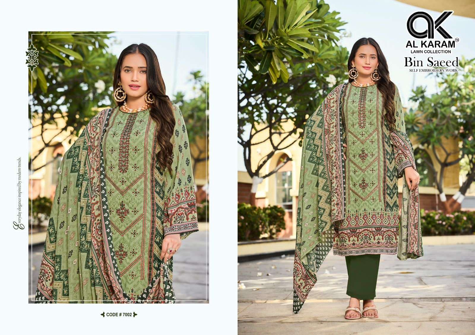 Al Karam Bin Saeed Vol 7 Viscose Rayon Pakistani Suit - Amrah Wholesale