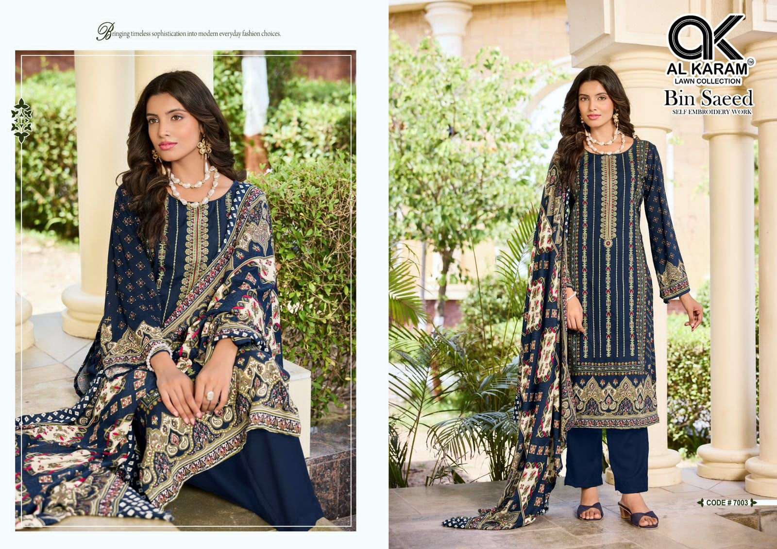 Al Karam Bin Saeed Vol 7 Viscose Rayon Pakistani Suit - Amrah Wholesale
