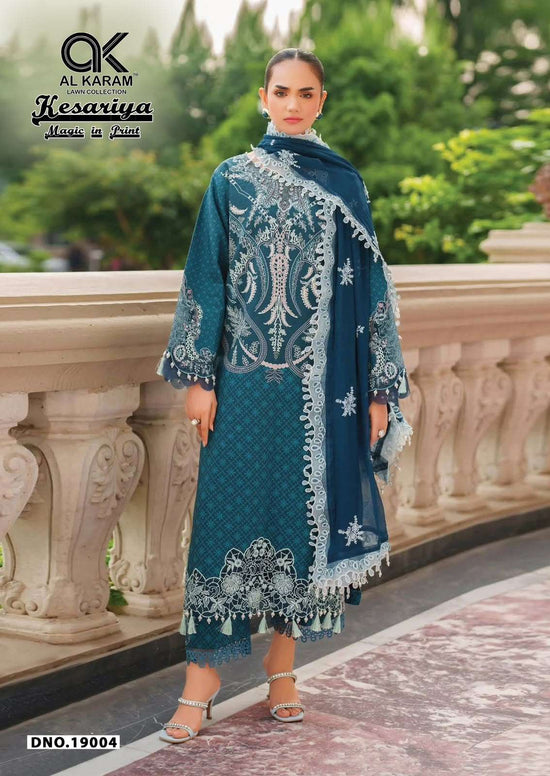 Al Karam Kesariya Vol 19 Pure Cambric Cotton Dress Material - Amrah Wholesale