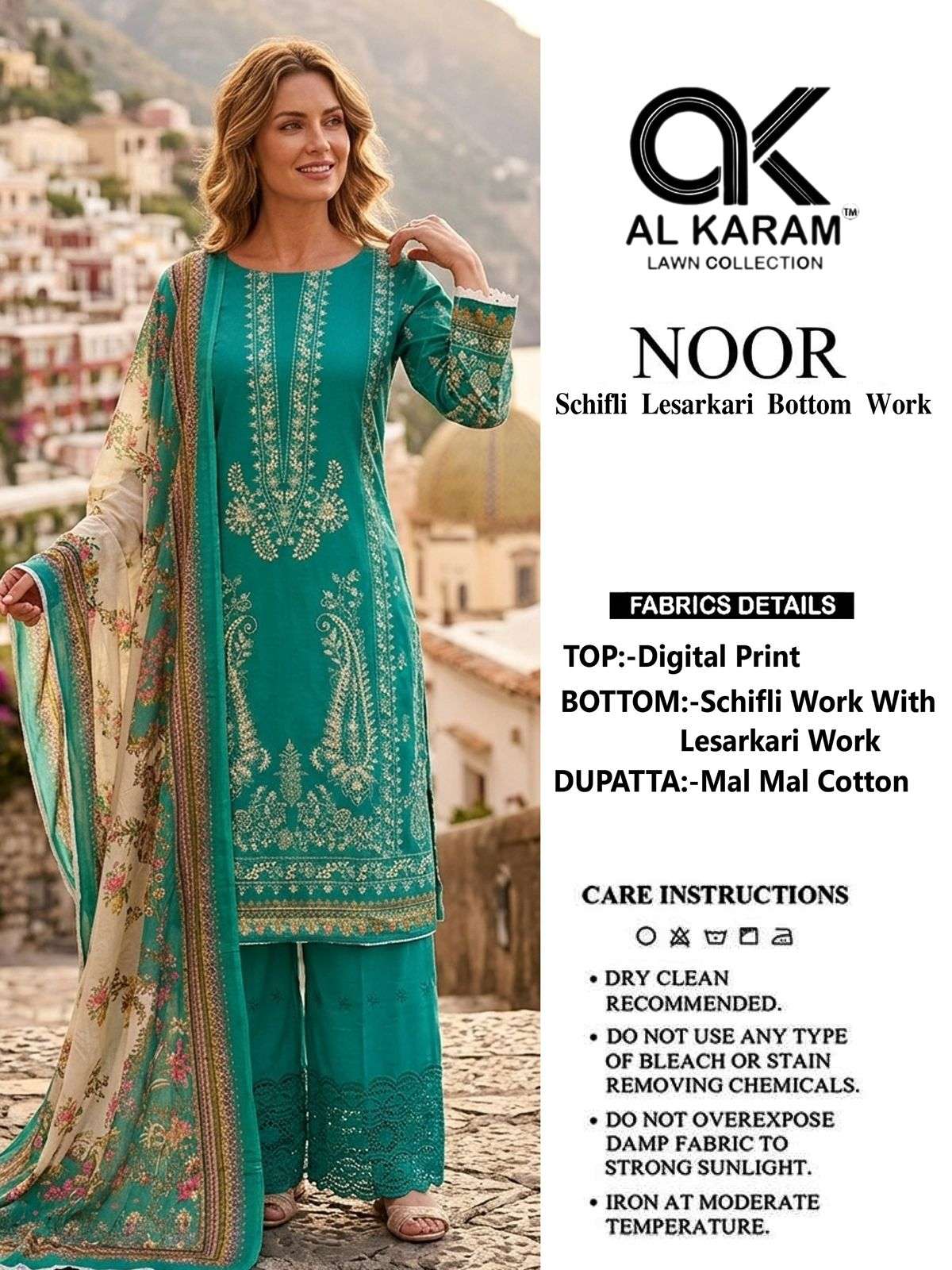 Al Karam Noor Digital Printed Cotton Dress Material
