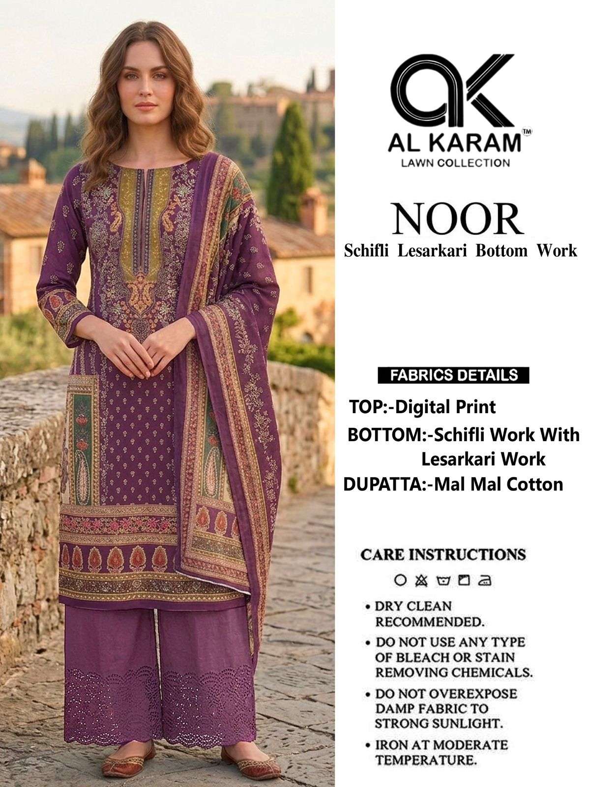 Al Karam Noor Digital Printed Cotton Dress Material