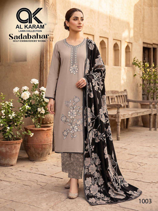 Al Karam Sadabahar Rayon Dress Material - Amrah Wholesale