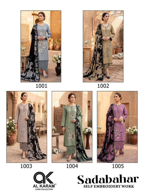 Al Karam Sadabahar Rayon Dress Material - Amrah Wholesale