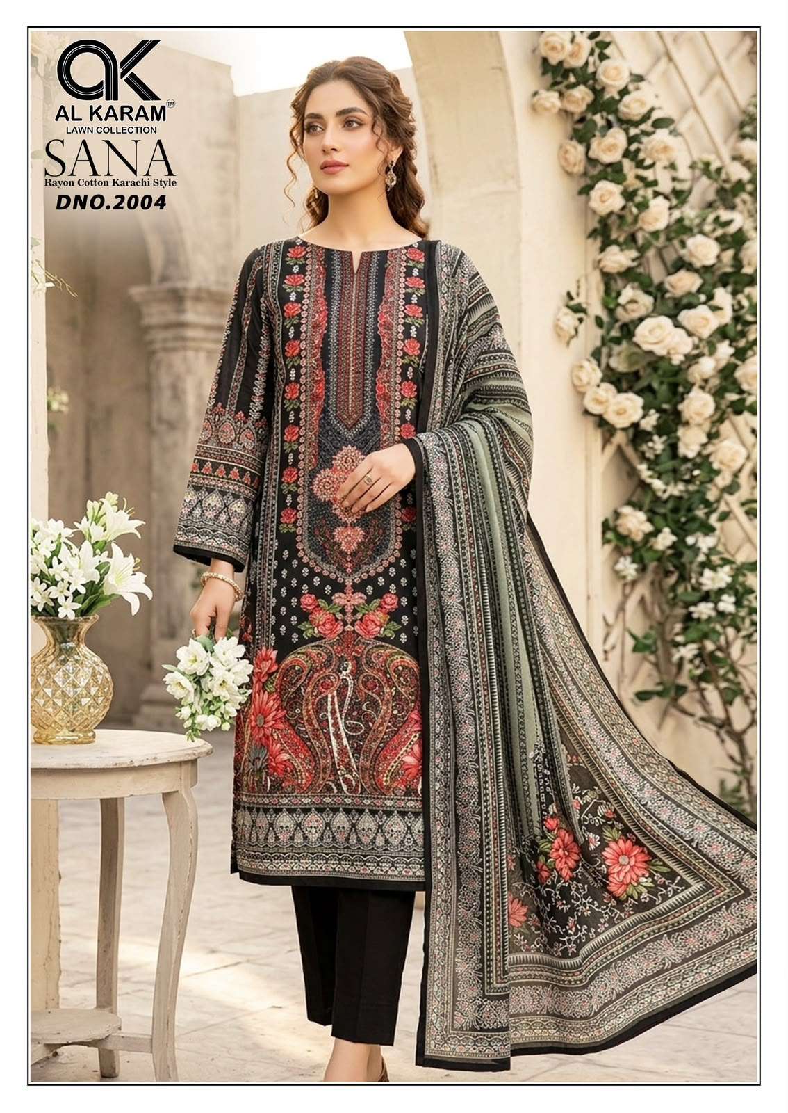Al Karam Sana Vol 2 Rayon Printed Dress Material - Amrah Wholesale