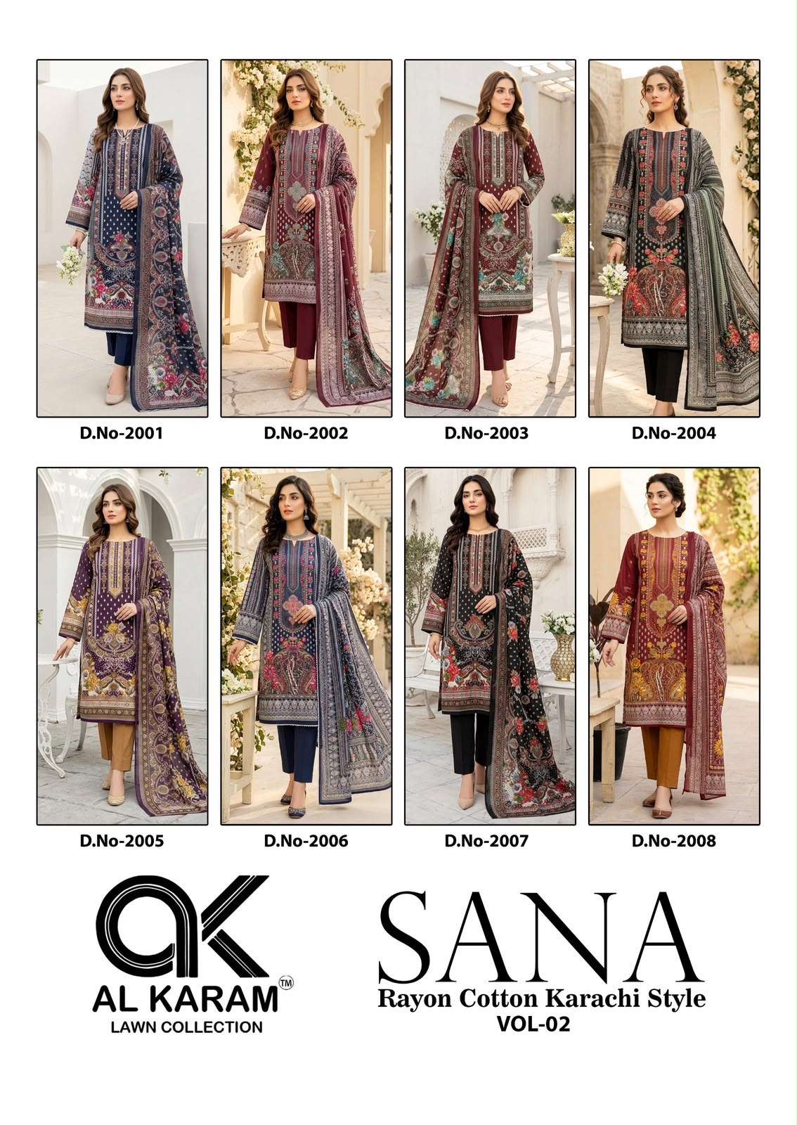Al Karam Sana Vol 2 Rayon Printed Dress Material - Amrah Wholesale