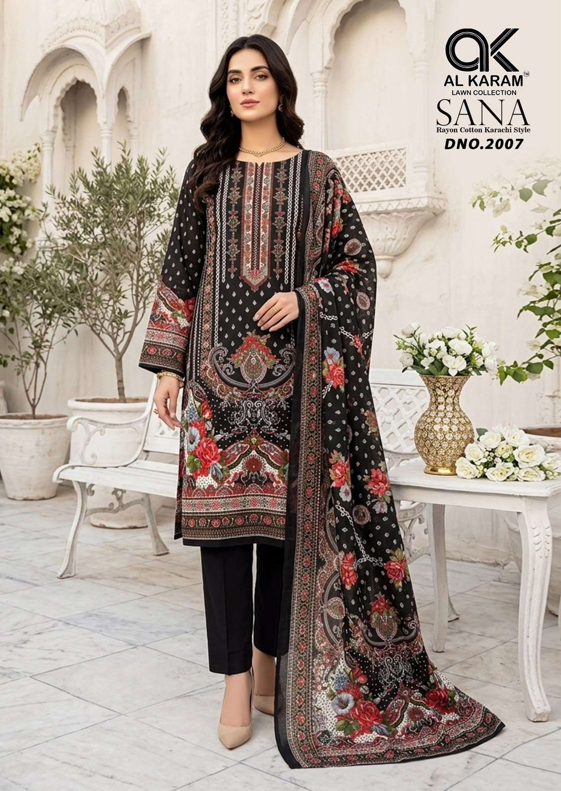 Al Karam Sana Vol 2 Rayon Printed Dress Material - Amrah Wholesale