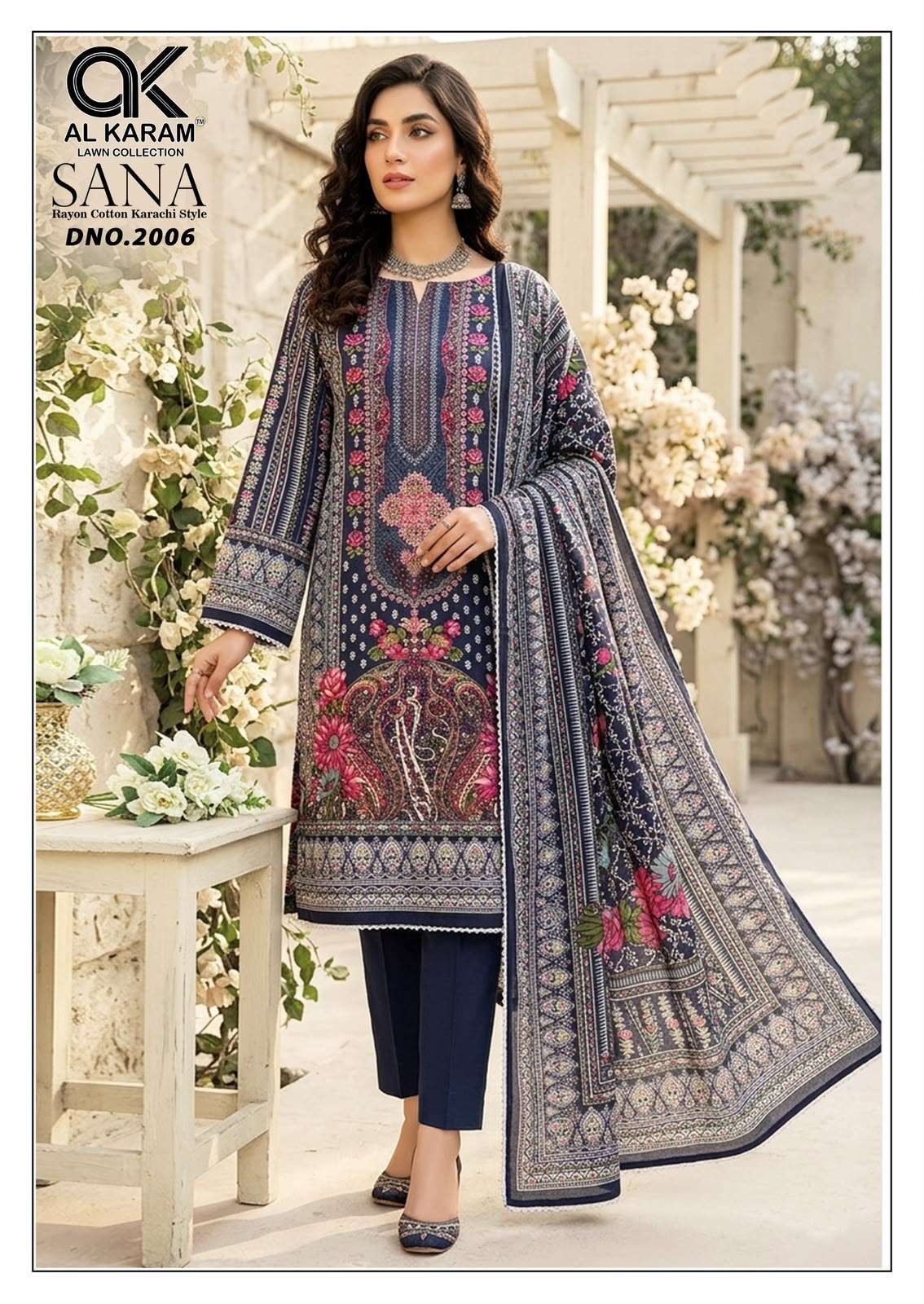 Al Karam Sana Vol 2 Rayon Printed Dress Material - Amrah Wholesale