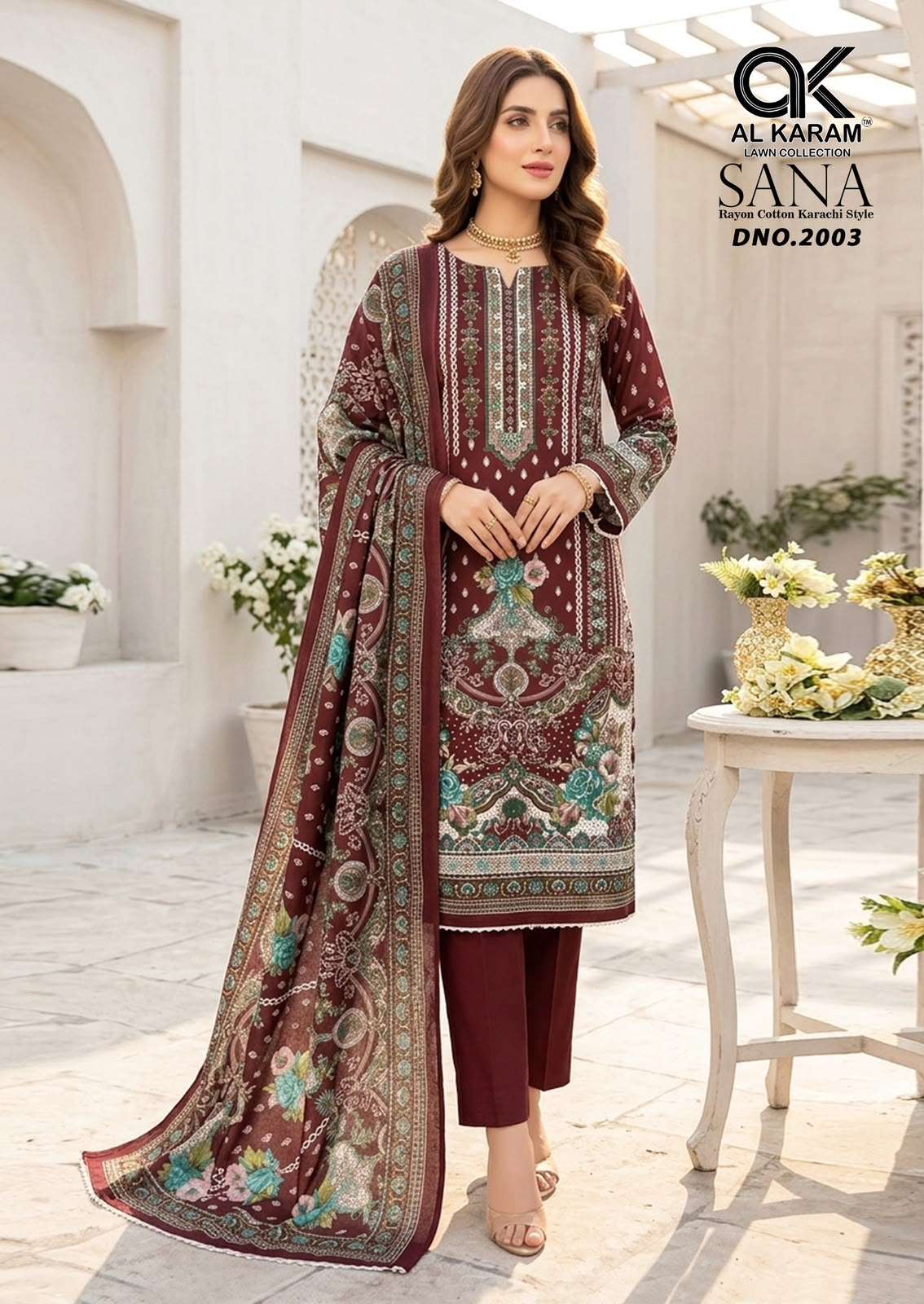 Al Karam Sana Vol 2 Rayon Printed Dress Material - Amrah Wholesale