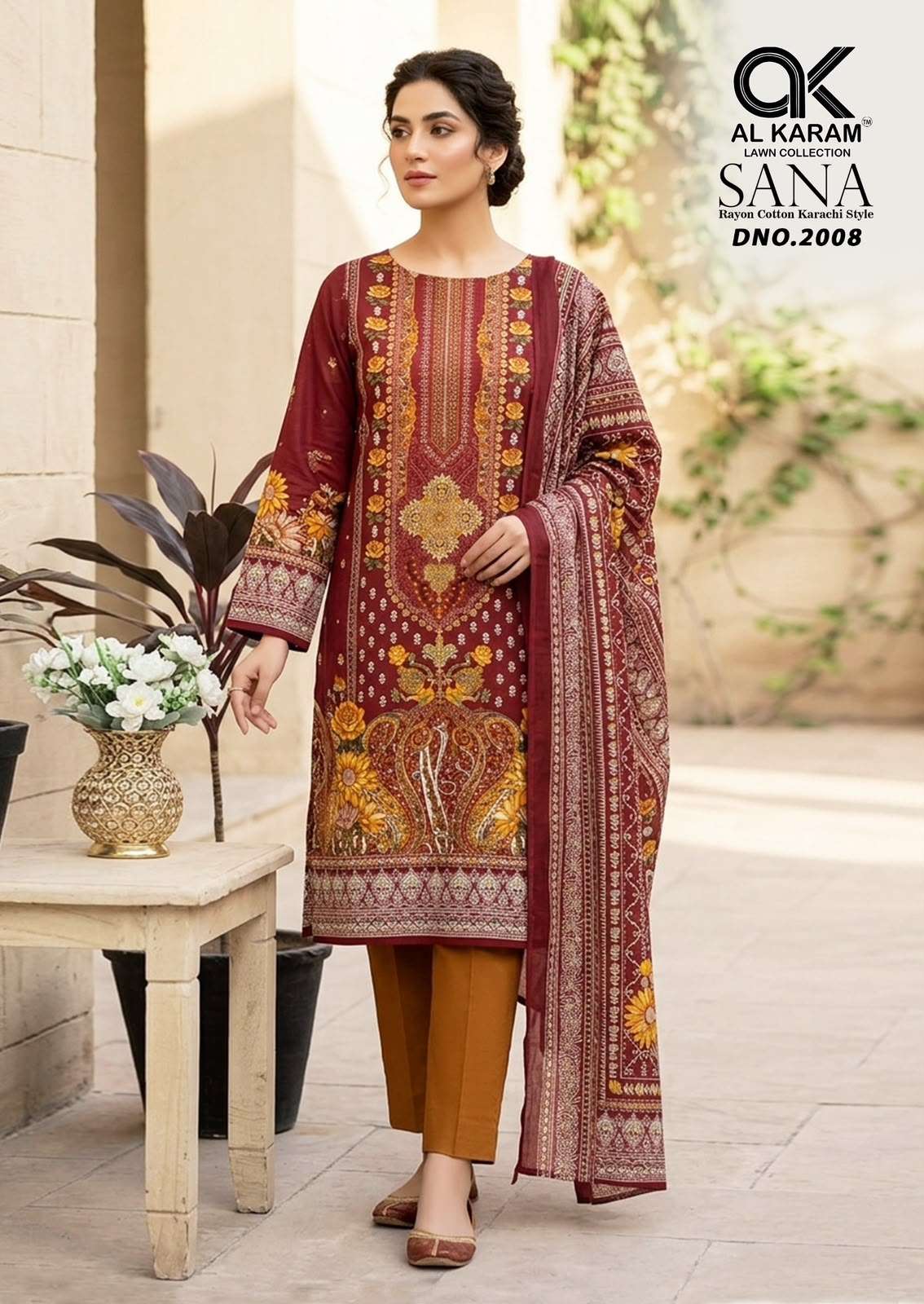 Al Karam Sana Vol 2 Rayon Printed Dress Material - Amrah Wholesale