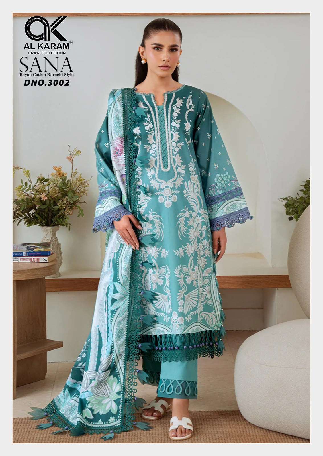 AL KARAM SANA VOL-3 Cotton Printed Unstitched Pakistani Suit Set