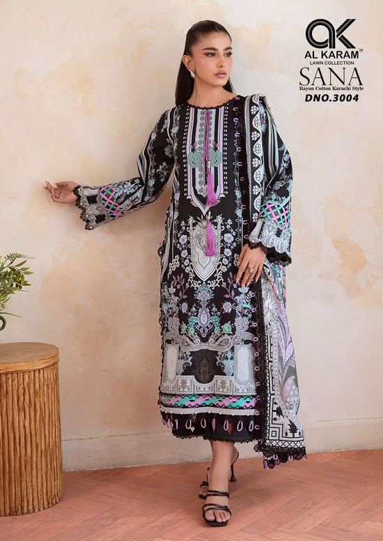 AL KARAM SANA VOL-3 Cotton Printed Unstitched Pakistani Suit Set